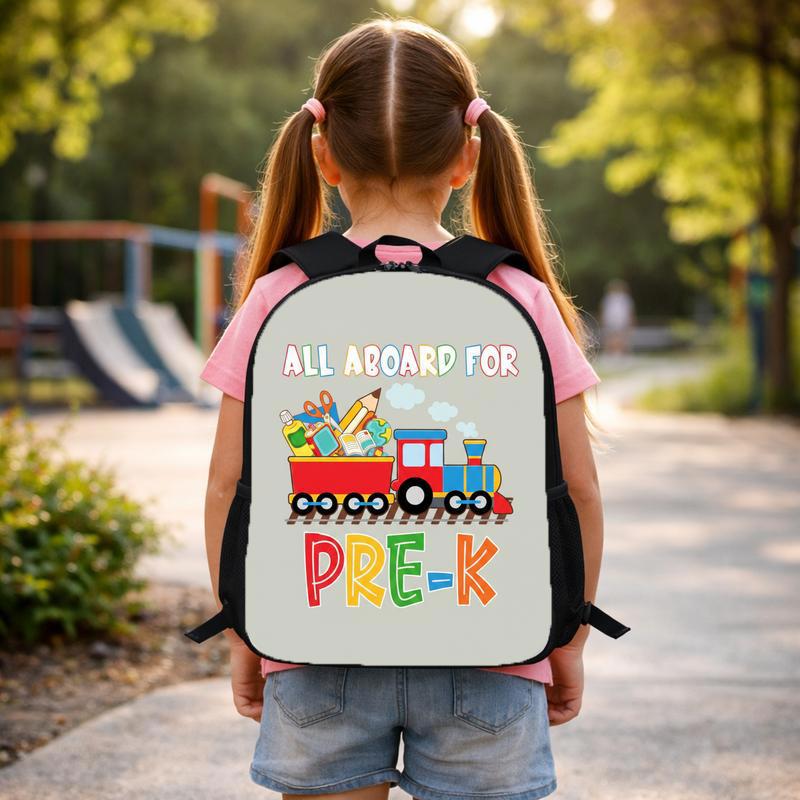 Pre-K Train Backpack - All Aboard School Supplies Design Custom Backpack Pre-K Train Backpack - All Aboard School Supplies Design Custom Backpack