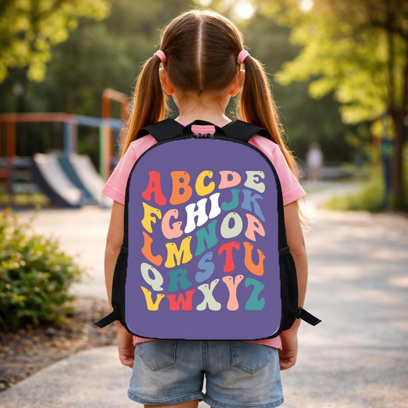 Preschool Backpack - Playful Alphabet Kids Style Custom Backpack