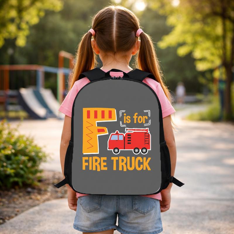 Preschool Fire Truck Backpack - Alphabet Learning Kids Bag Custom Backpack Preschool Fire Truck Backpack - Alphabet Learning Kids Bag Custom Backpack