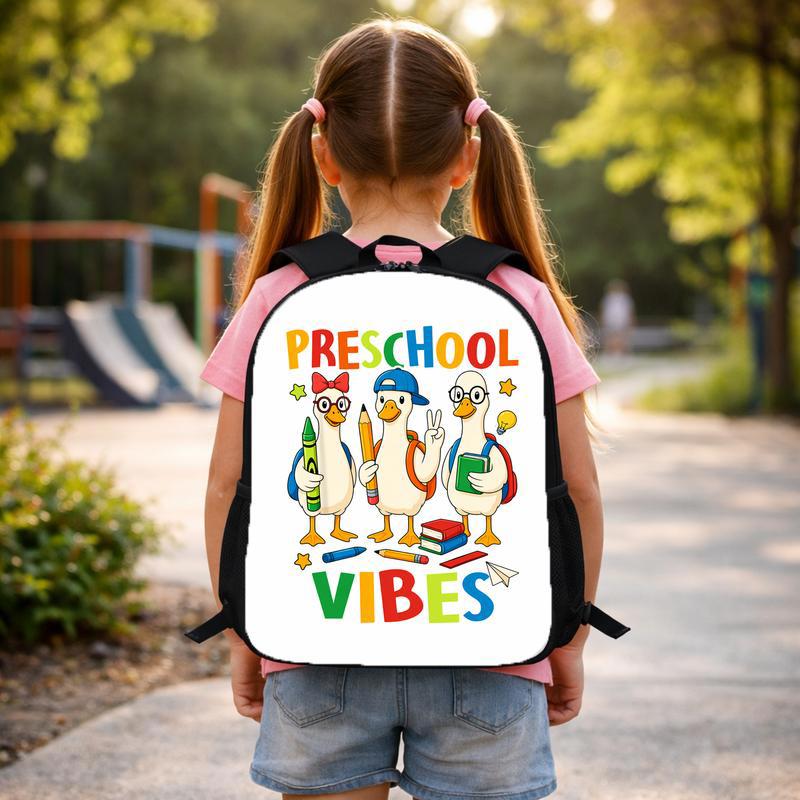 Preschool Vibes Goose Backpack - Colorful Back To School Kids Custom Backpack Preschool Vibes Goose Backpack - Colorful Back To School Kids Custom Backpack