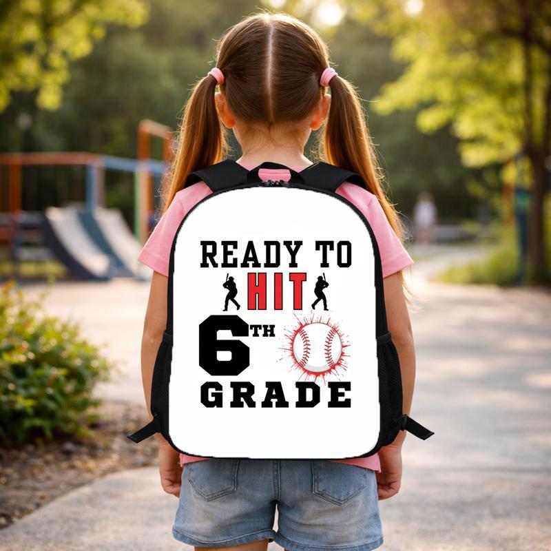 Ready To Hit Baseball Backpack - Back To School 6th Grade Custom Backpack