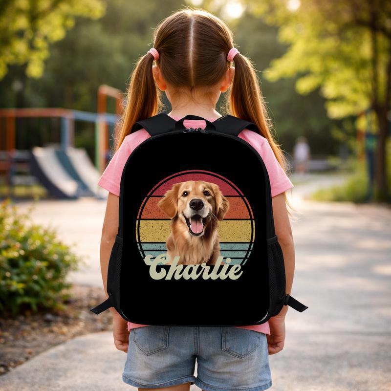 Retro Custom Dog Portrait Custom Backpack Retro Custom Dog Portrait Custom Backpack
