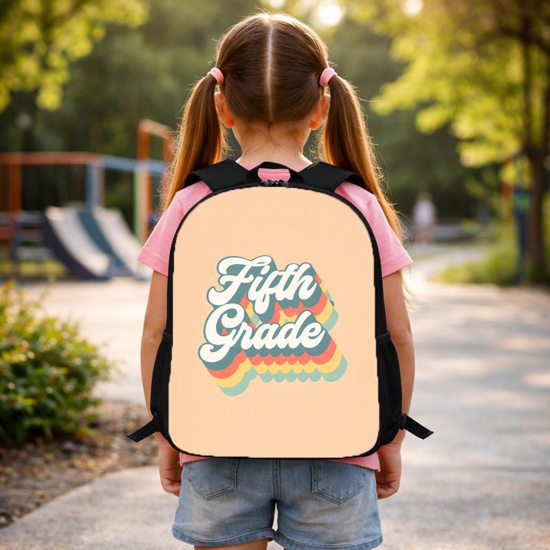 Retro Rainbow Grade Level Backpack - Elementary School Style Custom Backpack Retro Rainbow Grade Level Backpack - Elementary School Style Custom Backpack