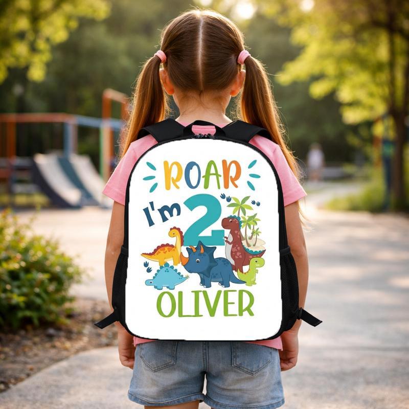Roar I'm 2 Backpack - Personalized Dino Kids Gift Custom Backpack Roar I'm 2 Backpack - Personalized Dino Kids Gift Custom Backpack