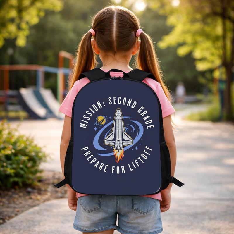 Rocket Backpack Kids - Back To School Second Grade Fun Custom Backpack Rocket Backpack Kids - Back To School Second Grade Fun Custom Backpack