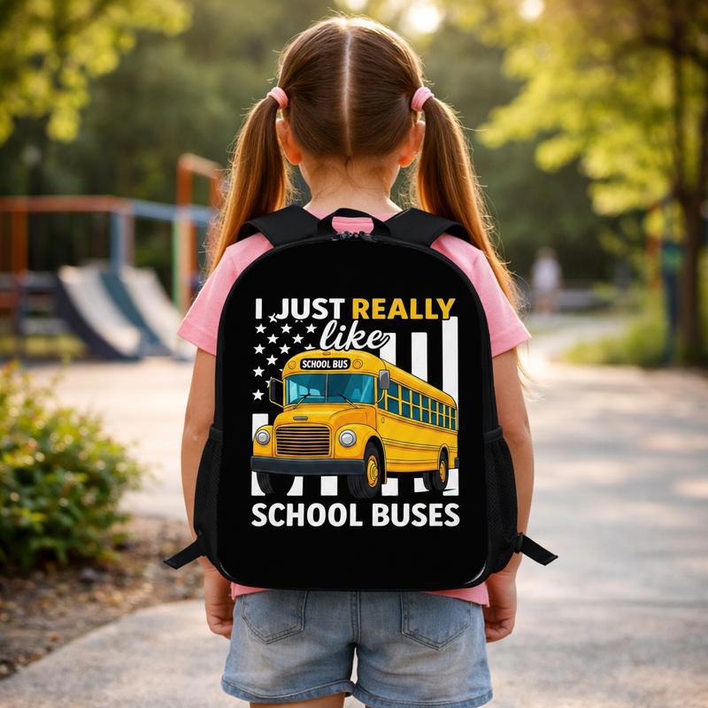 School Bus Lover Backpack - Back To School Kids Gift Custom Backpack
