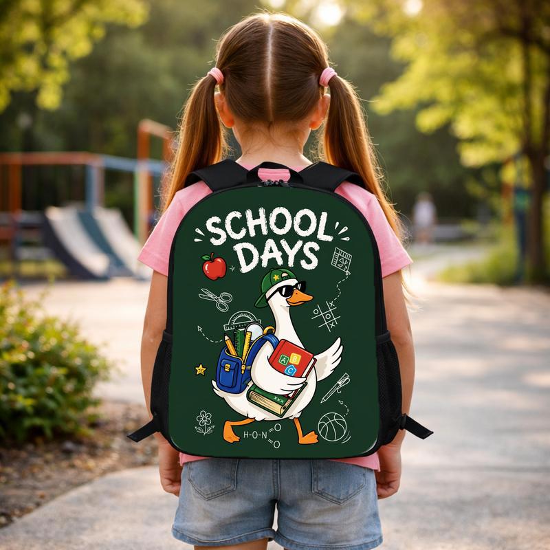 School Days Goose Backpack - Cool Duck Back To School Kids Custom Backpack School Days Goose Backpack - Cool Duck Back To School Kids Custom Backpack