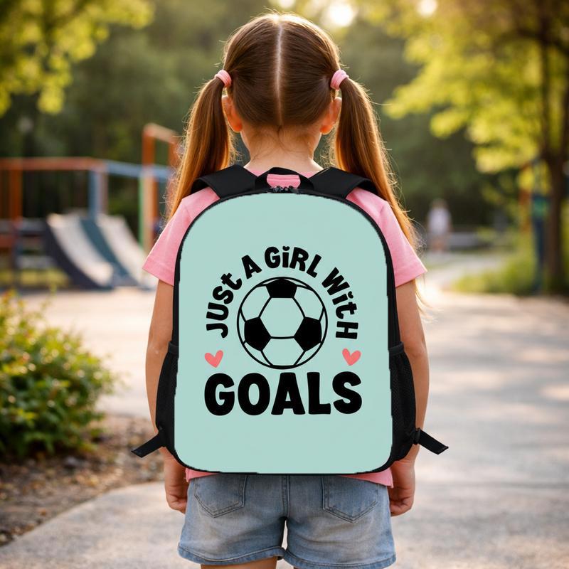 Soccer Goals Backpack - Cute Girls Back To School Bag Custom Backpack Soccer Goals Backpack - Cute Girls Back To School Bag Custom Backpack