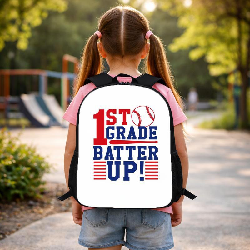 1st Grade Baseball Backpack - Batter Up Kids School Bag Custom Backpack 1st Grade Baseball Backpack - Batter Up Kids School Bag Custom Backpack