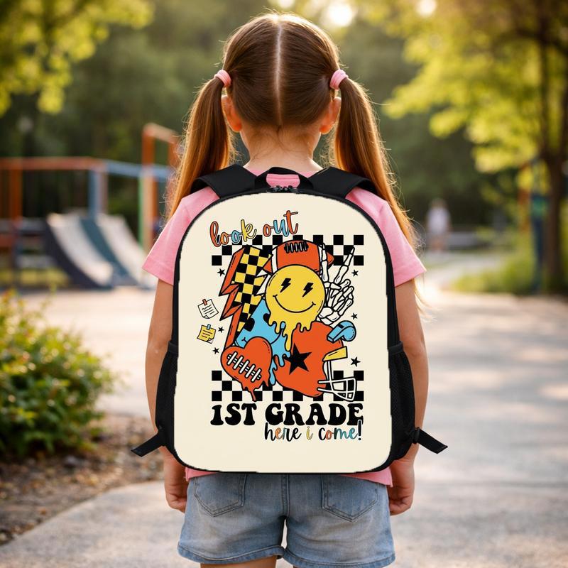 1st Grade Ready Rock N Roll Backpack - Cool Back To School Style Custom Backpack