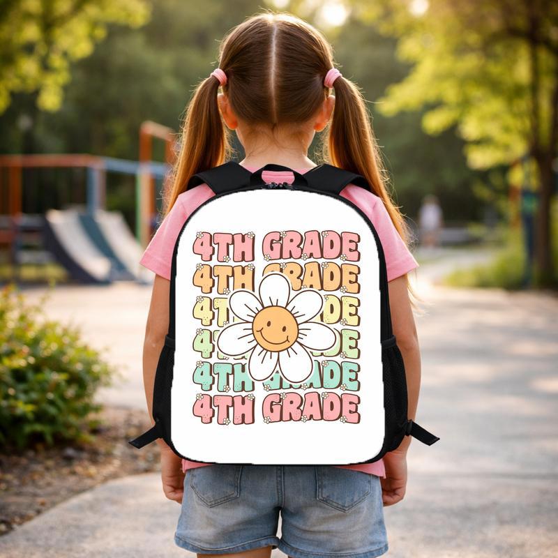 4th Grade Backpack - Elementary School Smiley Daisy Custom Backpack 4th Grade Backpack - Elementary School Smiley Daisy Custom Backpack