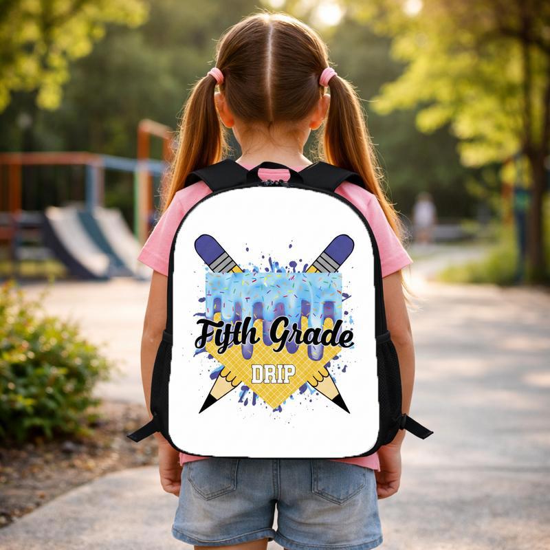5th Grade Drip Backpack - Back To School Baseball Kids Style Custom Backpack 5th Grade Drip Backpack - Back To School Baseball Kids Style Custom Backpack