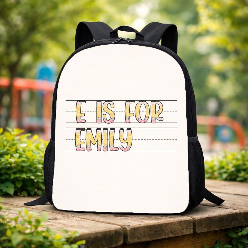 Back To School Backpack - Personalized Alphabet Name Custom Backpack Back To School Backpack - Personalized Alphabet Name Custom Backpack