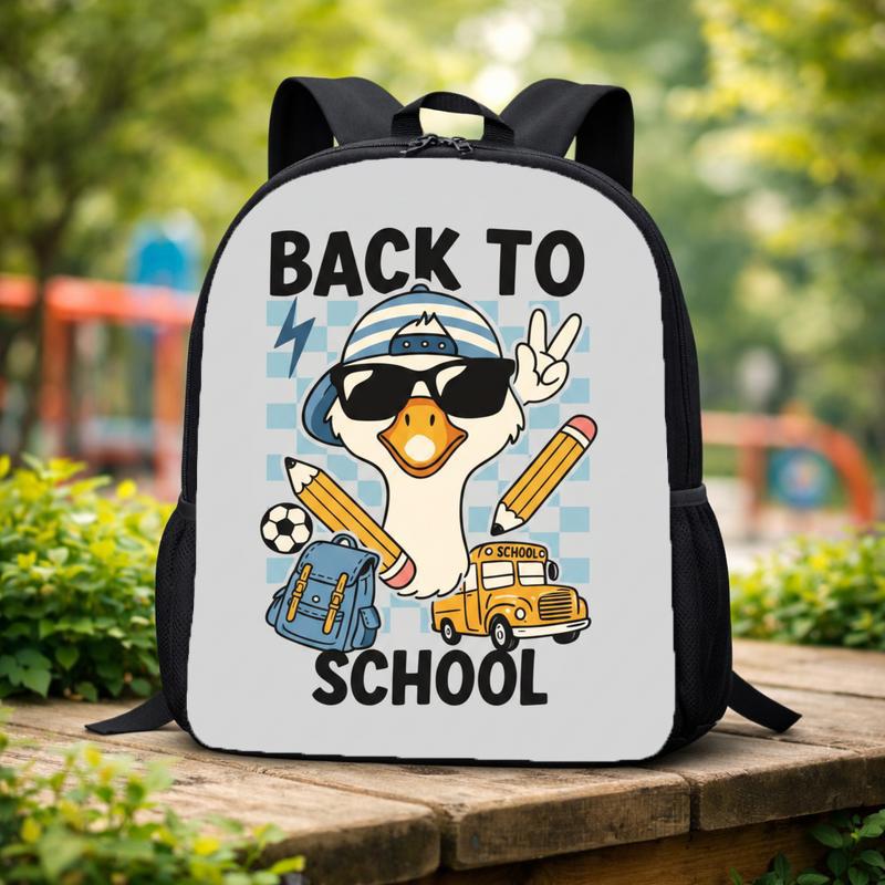 Back To School Goose Backpack - Cool Kids School Custom Backpack