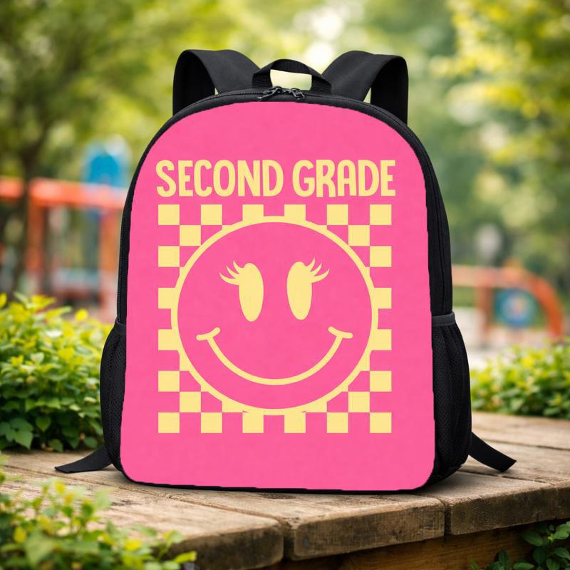 Back To School Grade Level Smiley Backpack For Kids Custom Backpack