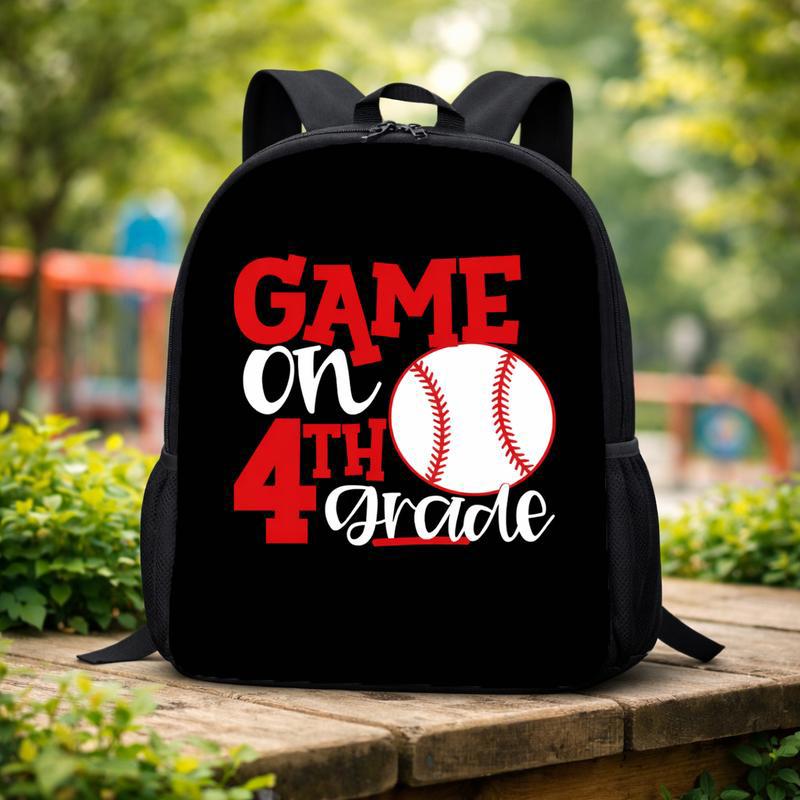 Baseball Backpack Game On 4th Grade - Back To School Kids Custom Backpack
