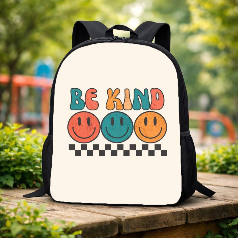 Be Kind Backpack - Cute Back To School Smiley Design Custom Backpack Be Kind Backpack - Cute Back To School Smiley Design Custom Backpack