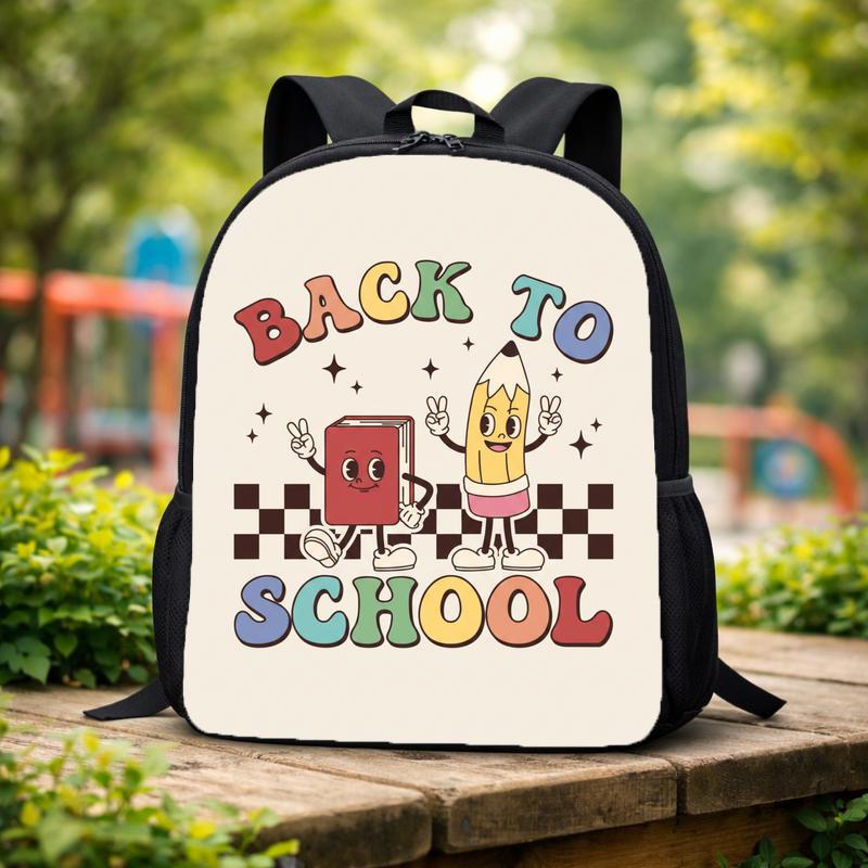 Cartoon School Supplies Backpack - Fun Back To School Design Custom Backpack