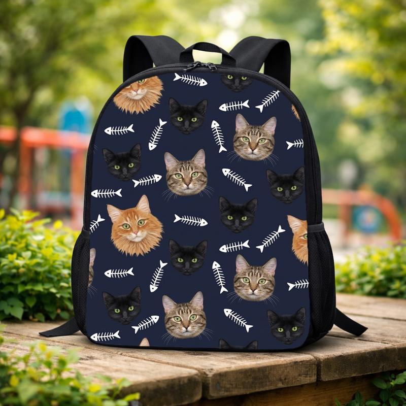 Cats & Fish Bones Custom Backpack Cats & Fish Bones Custom Backpack