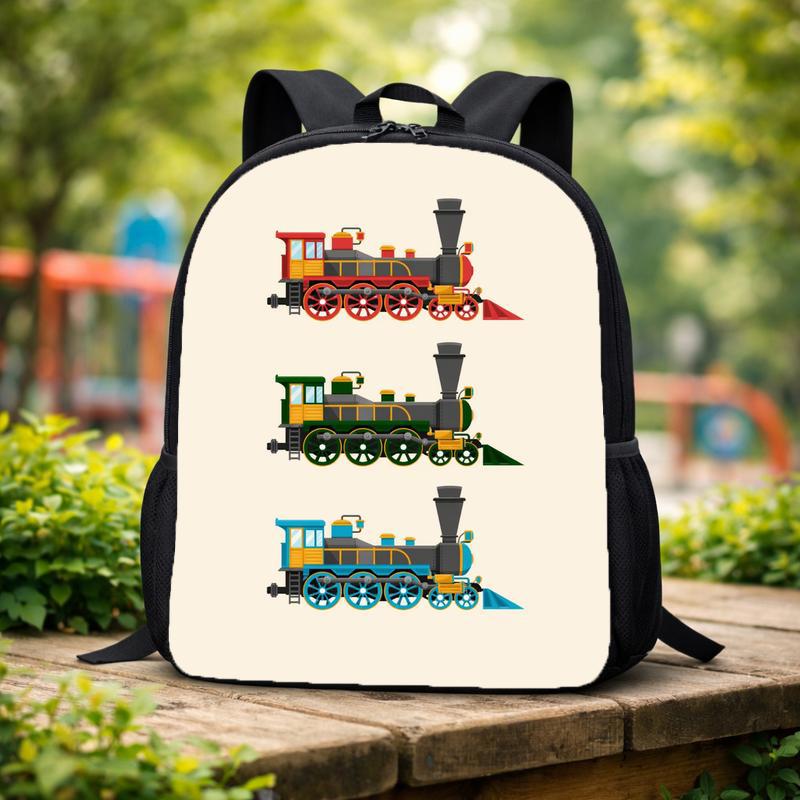 Classic Train Kids School Backpack - Vintage Locomotive Bag Custom Backpack Classic Train Kids School Backpack - Vintage Locomotive Bag Custom Backpack