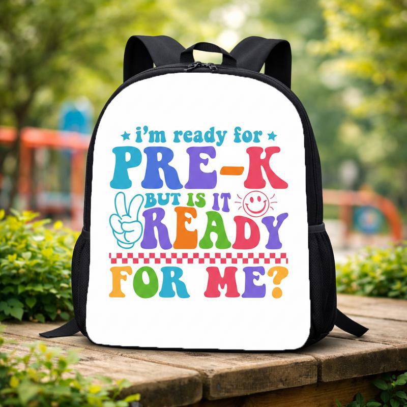 Colorful Kids Backpack - Ready For Pre-K Funny Design Custom Backpack