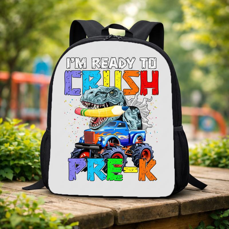 Crush Pre-K Dino Truck Backpack - Kids School Fun Custom Backpack Crush Pre-K Dino Truck Backpack - Kids School Fun Custom Backpack