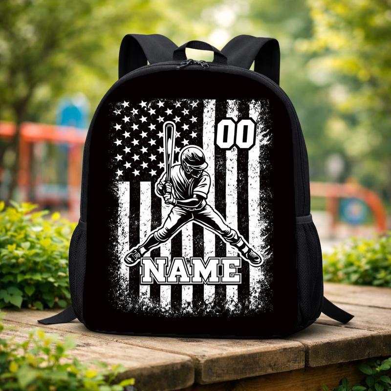 Custom Baseball Backpack - Name Number USA Flag Player Custom Backpack Custom Baseball Backpack - Name Number USA Flag Player Custom Backpack