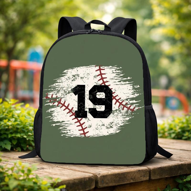 Custom Baseball Number Backpack - Back To School Sports Kids Custom Backpack