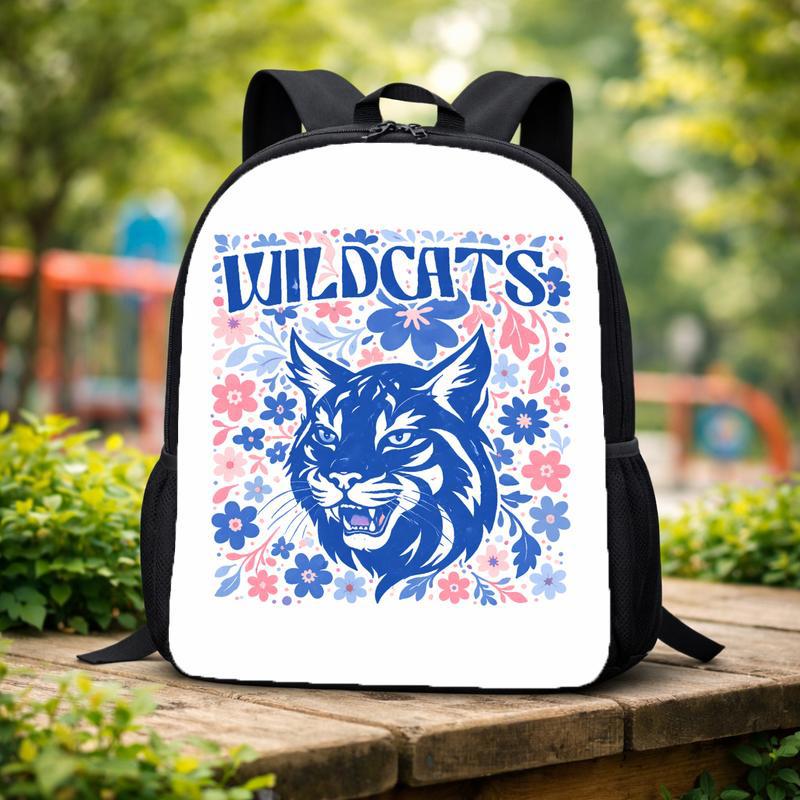 Custom Floral Mascot Backpack - Middle School Spirit Style Custom Backpack