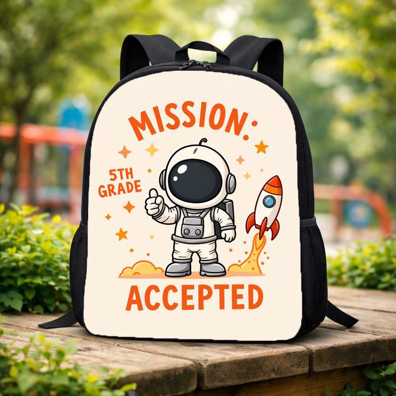Custom Grade Backpack Kids - Mission Accepted Astronaut Theme Custom Backpack Custom Grade Backpack Kids - Mission Accepted Astronaut Theme Custom Backpack