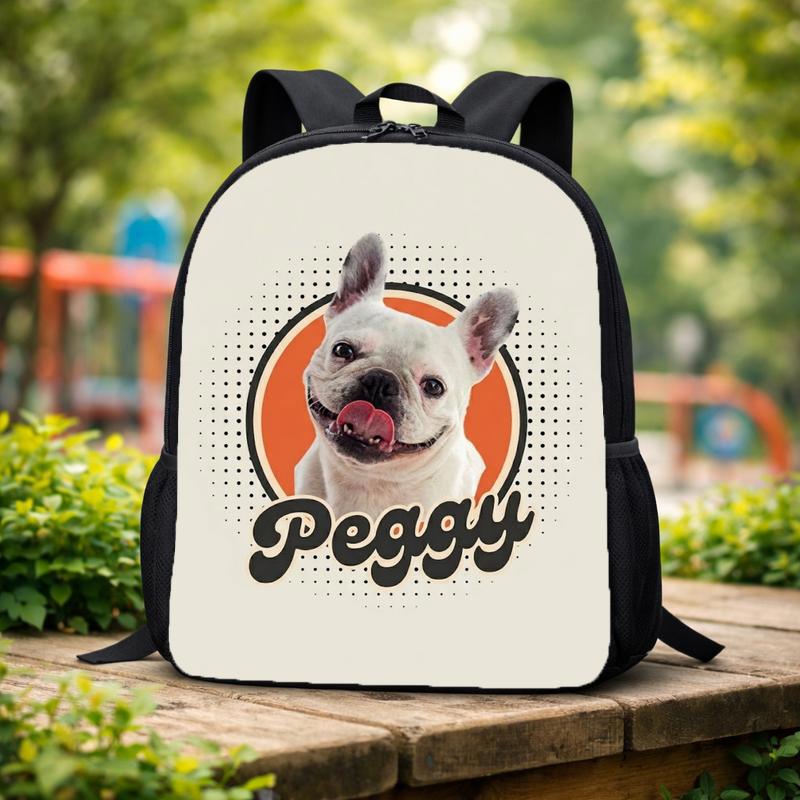 Custom Kid Shirt Pet Photo + Name Custom Dog Portrait Personalized Shirt Custom T Shirts Cat Shirt Tee Dog Shirt For Kids Dog Face Shirt Custom Backpack
