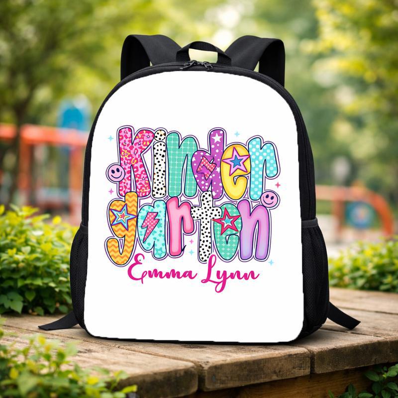 Custom Kids Backpack - Kindergarten Name Design For Girls Custom Backpack Custom Kids Backpack - Kindergarten Name Design For Girls Custom Backpack