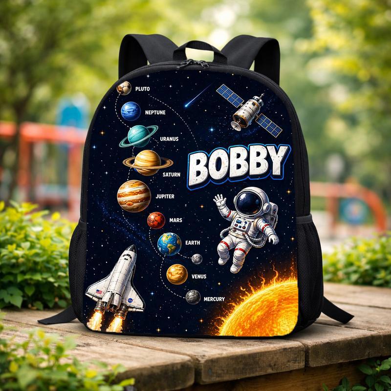 Custom Name Backpack Kids - Solar System Space Explorer Custom Backpack Custom Name Backpack Kids - Solar System Space Explorer Custom Backpack