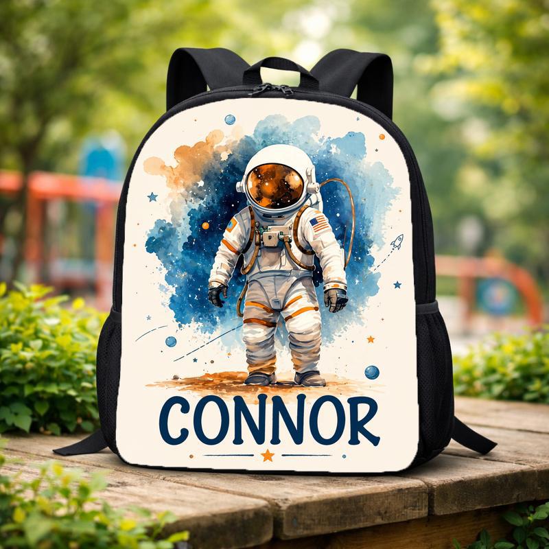Custom Name Backpack Kids - Space Astronaut Galaxy Design Custom Backpack