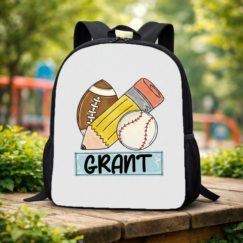 Custom Sports Backpack - Baseball Football School Kids Bag Custom Backpack Custom Sports Backpack - Baseball Football School Kids Bag Custom Backpack