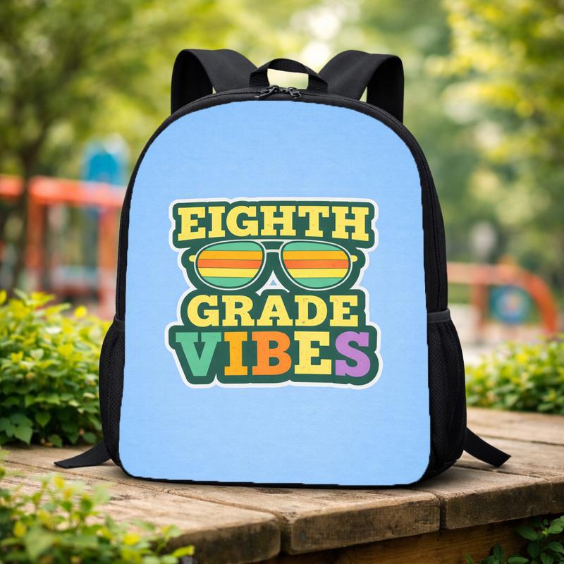 Custom 8th Grade Backpack - Middle School Back To School Retro Vibe Custom Backpack Custom 8th Grade Backpack - Middle School Back To School Retro Vibe Custom Backpack
