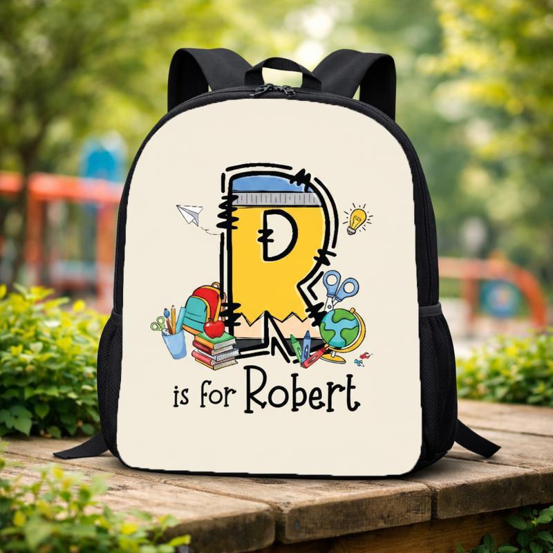 Cute Kindergarten Backpack - Custom Initial Kids Gift Custom Backpack Cute Kindergarten Backpack - Custom Initial Kids Gift Custom Backpack