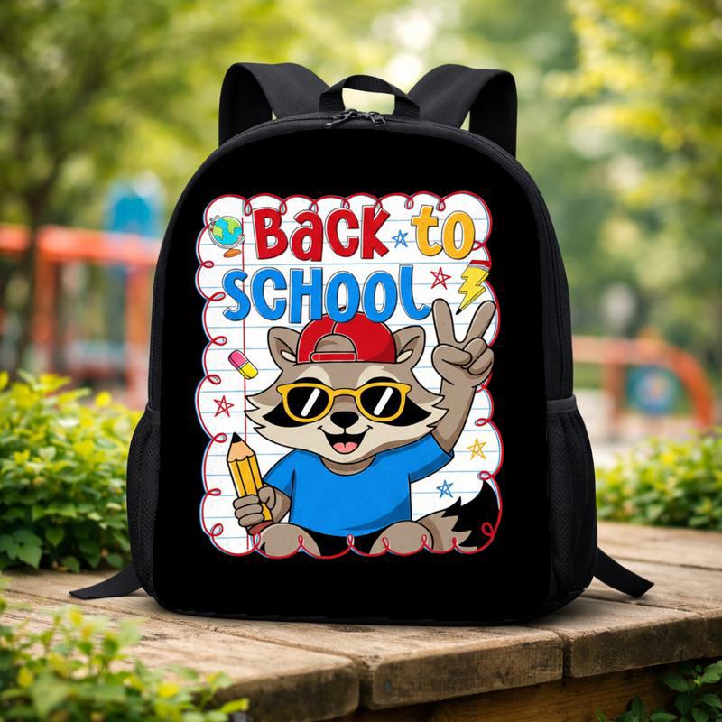 Cute Raccoon Backpack - Kids Back To School Fun Design Custom Backpack Cute Raccoon Backpack - Kids Back To School Fun Design Custom Backpack