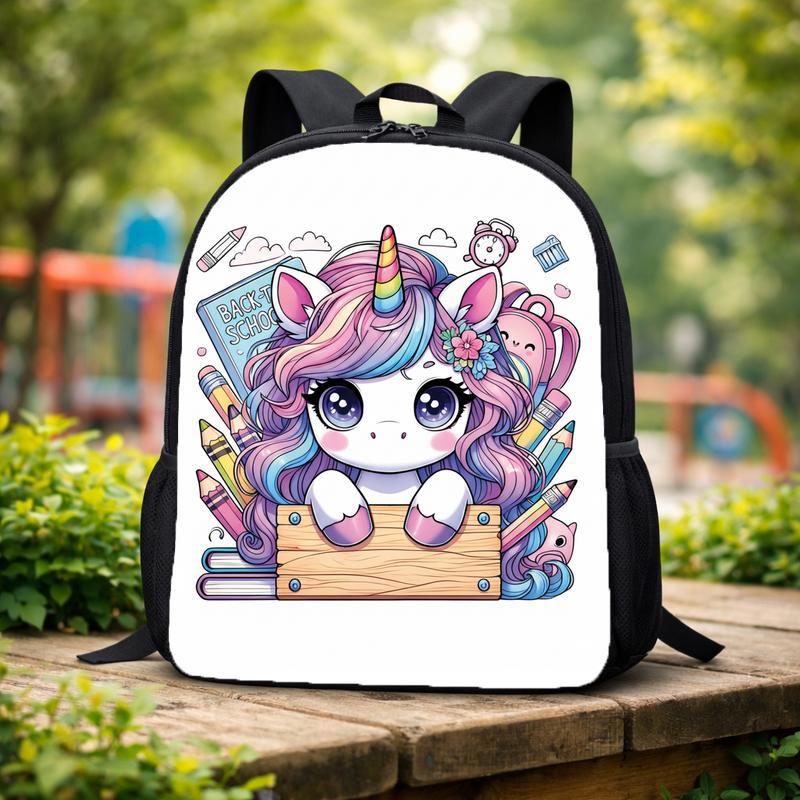 Cute Unicorn Backpack - Colorful Supplies Theme Custom Backpack Cute Unicorn Backpack - Colorful Supplies Theme Custom Backpack