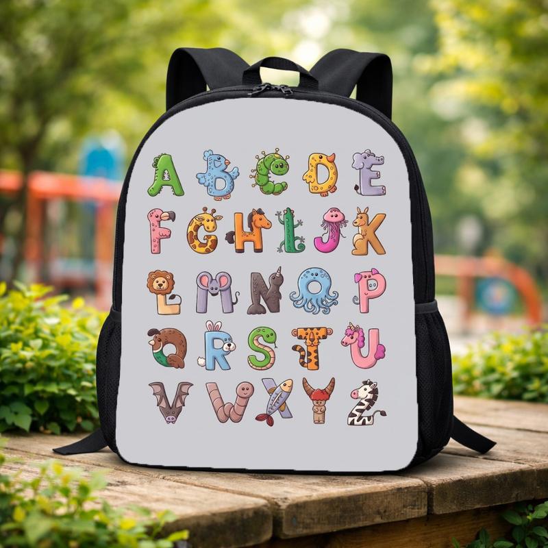Educational Kids Backpack - Fun ABC Animals Learning Design Custom Backpack Educational Kids Backpack - Fun ABC Animals Learning Design Custom Backpack