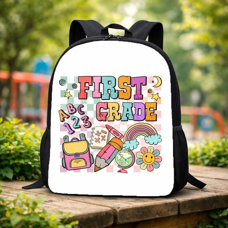 Elementary School Custom Grade Backpack - ABC Rainbow Fun Custom Backpack Elementary School Custom Grade Backpack - ABC Rainbow Fun Custom Backpack