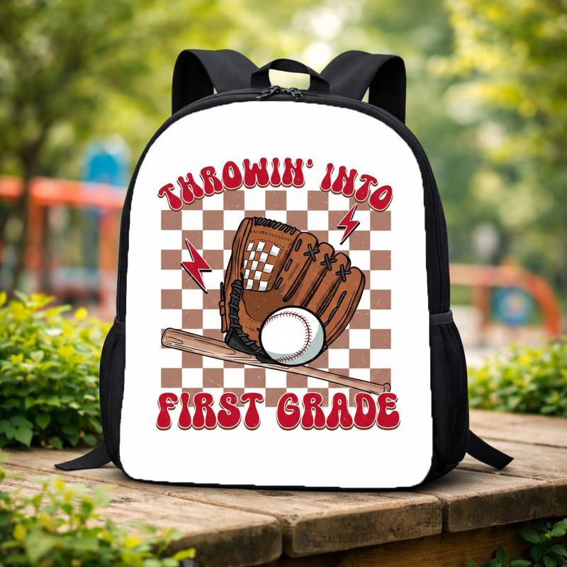 First Grade Baseball Backpack - Back To School Retro Kids Custom Backpack First Grade Baseball Backpack - Back To School Retro Kids Custom Backpack