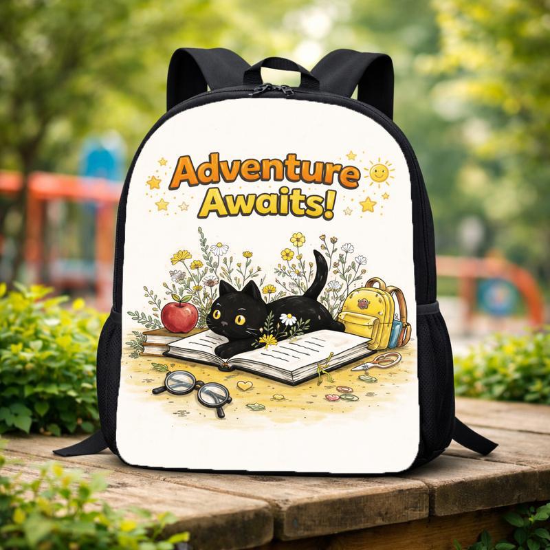 Floral Cat Book Custom Backpack Floral Cat Book Custom Backpack