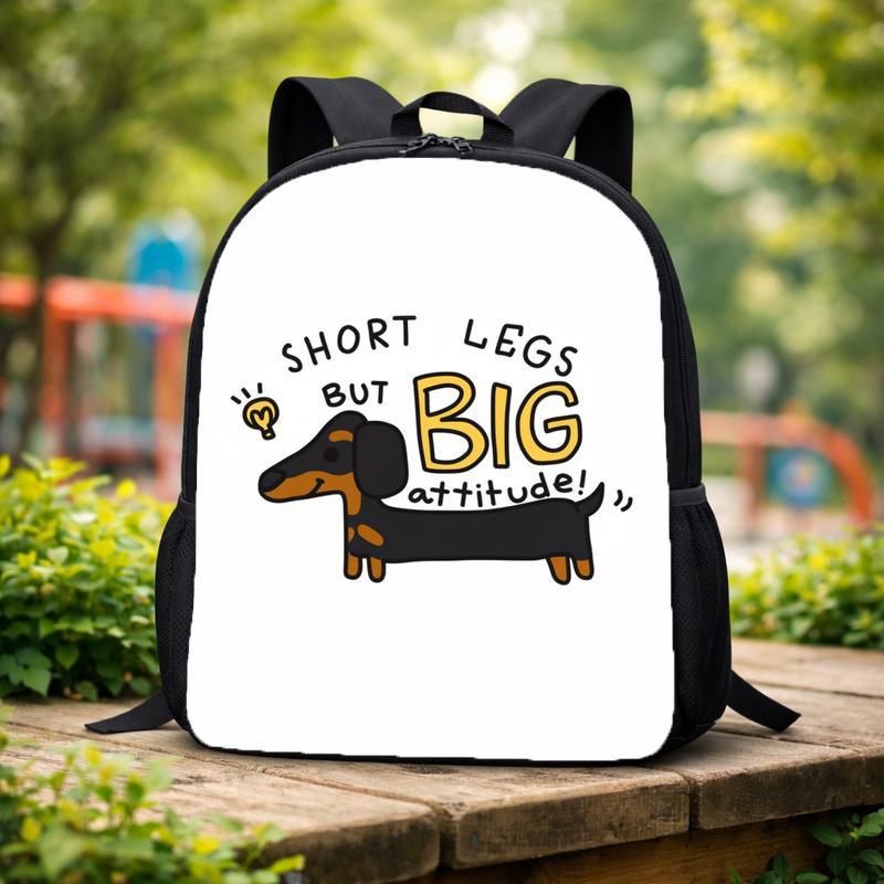 Funny Dashund Dog - Short Legs But Big Attitude Custom Backpack