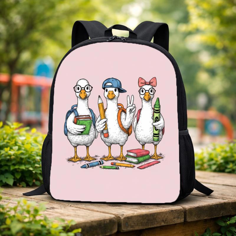 Funny Goose Friends Backpack - Back To School Kids Custom Backpack