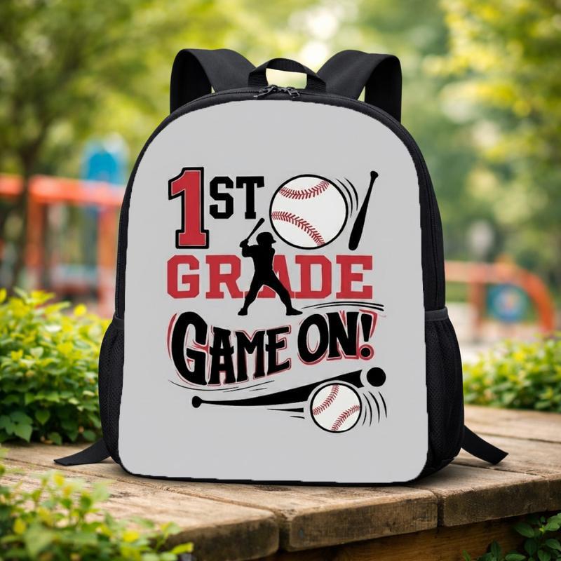 Game On Baseball Backpack - Back To School First Grade Kids Custom Backpack