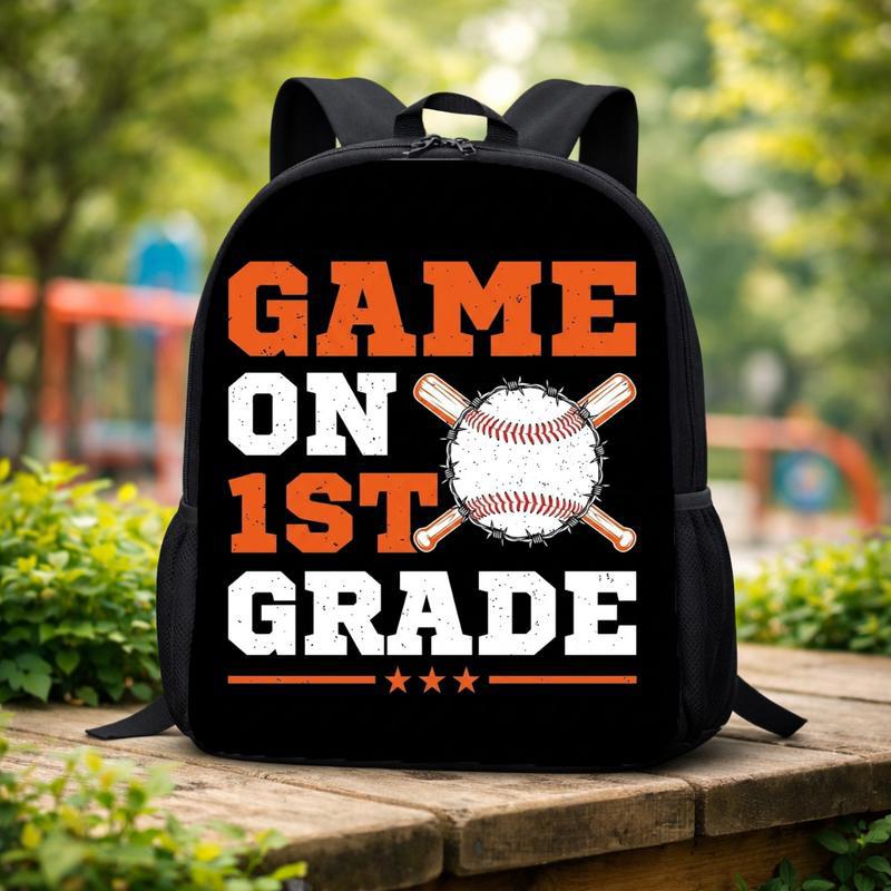 Game On First Grade Backpack - Baseball Kids Gift Custom Backpack Game On First Grade Backpack - Baseball Kids Gift Custom Backpack