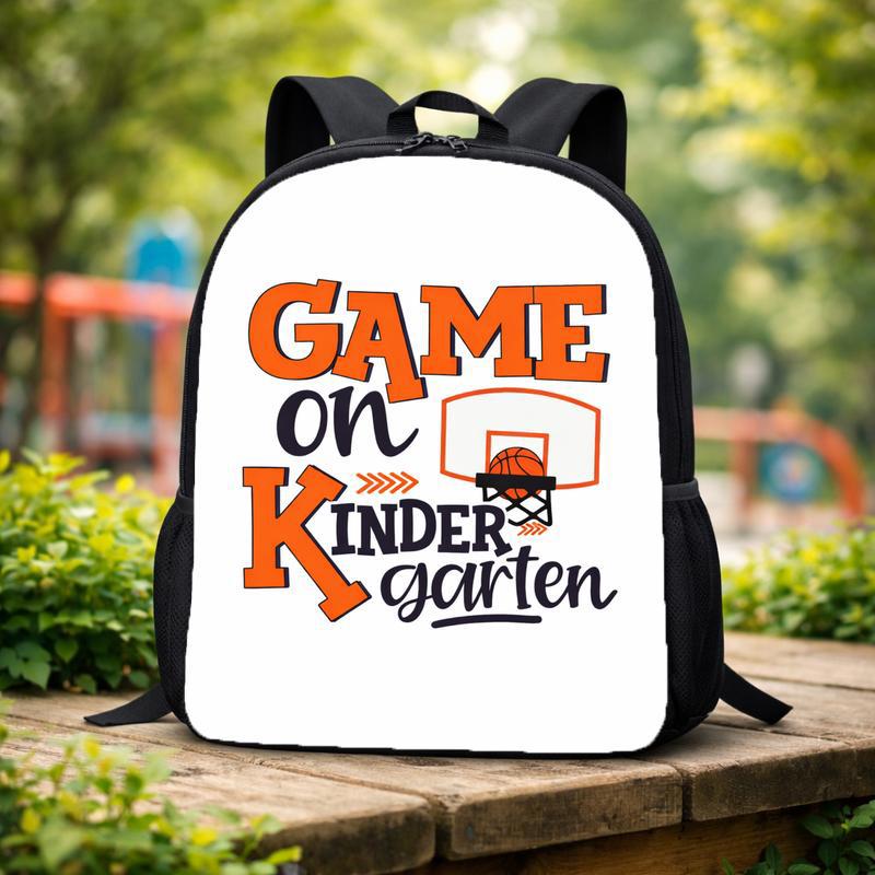Game On Kindergarten Backpack - Basketball Back To School Kid Custom Backpack Game On Kindergarten Backpack - Basketball Back To School Kid Custom Backpack
