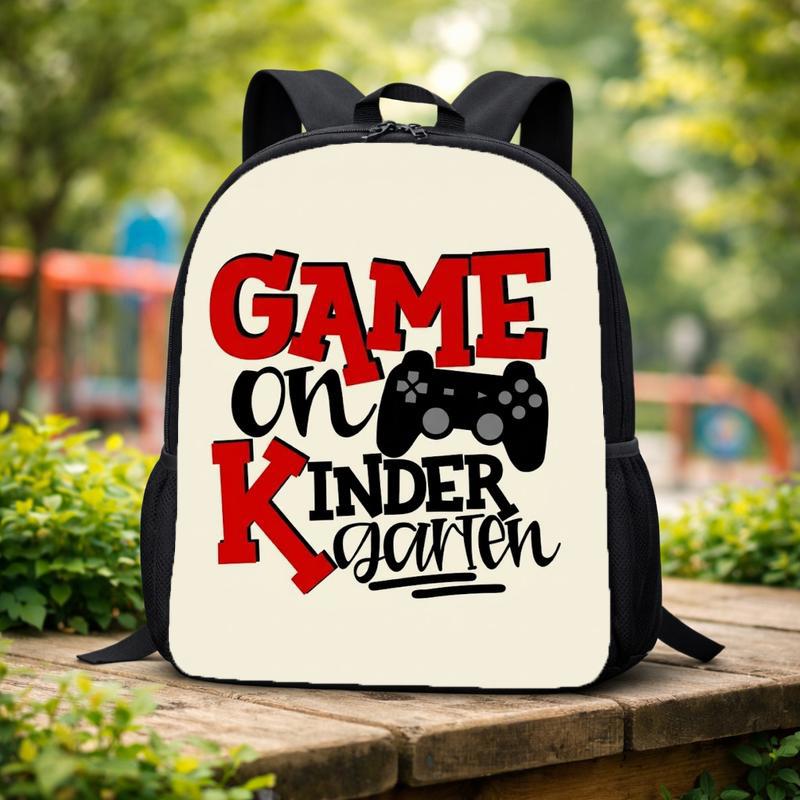 Game On Kindergarten Backpack - Gamer Kids Back To School Custom Backpack Game On Kindergarten Backpack - Gamer Kids Back To School Custom Backpack