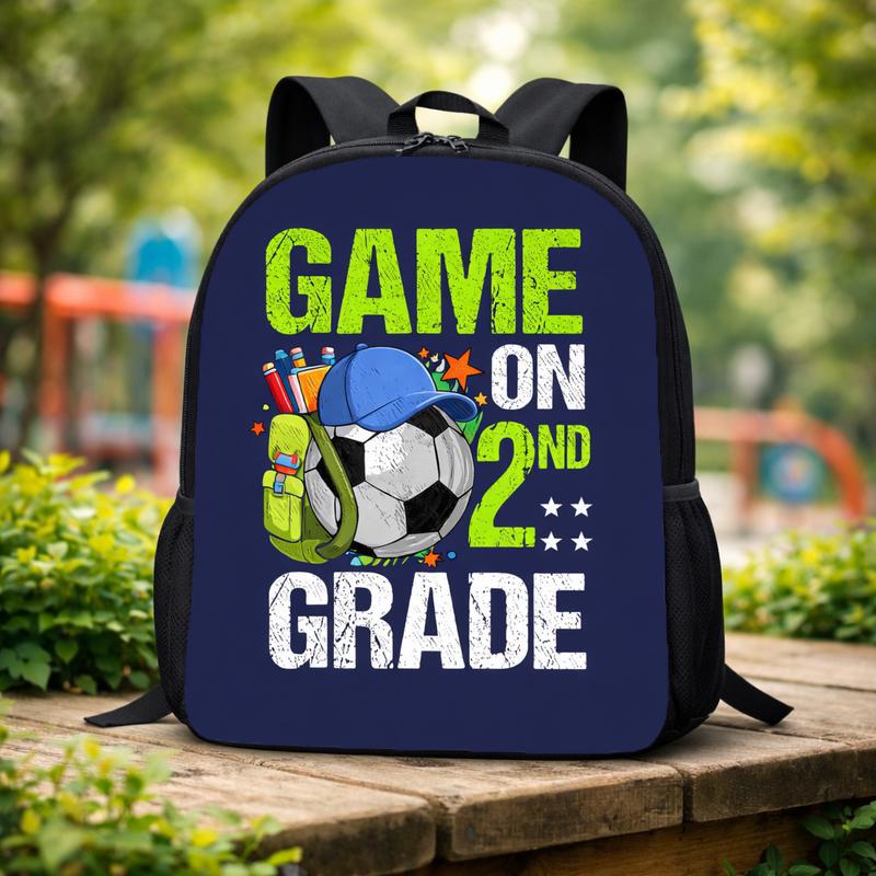 Game On 2nd Grade Backpack - Boys Back To School Soccer Custom Backpack Game On 2nd Grade Backpack - Boys Back To School Soccer Custom Backpack